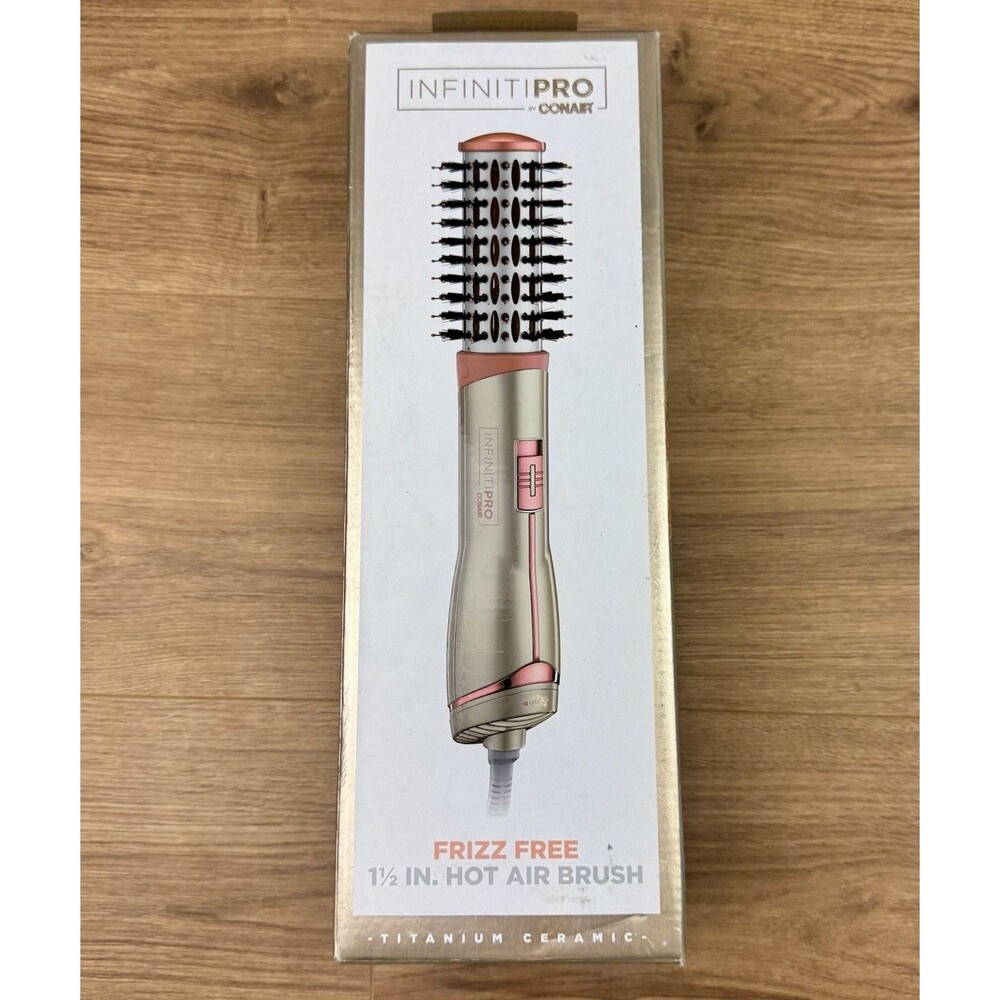 Conair InfinitiPro Frizz Free - Hot Air Brush - 1 1|2 Inch - Rose Gold -